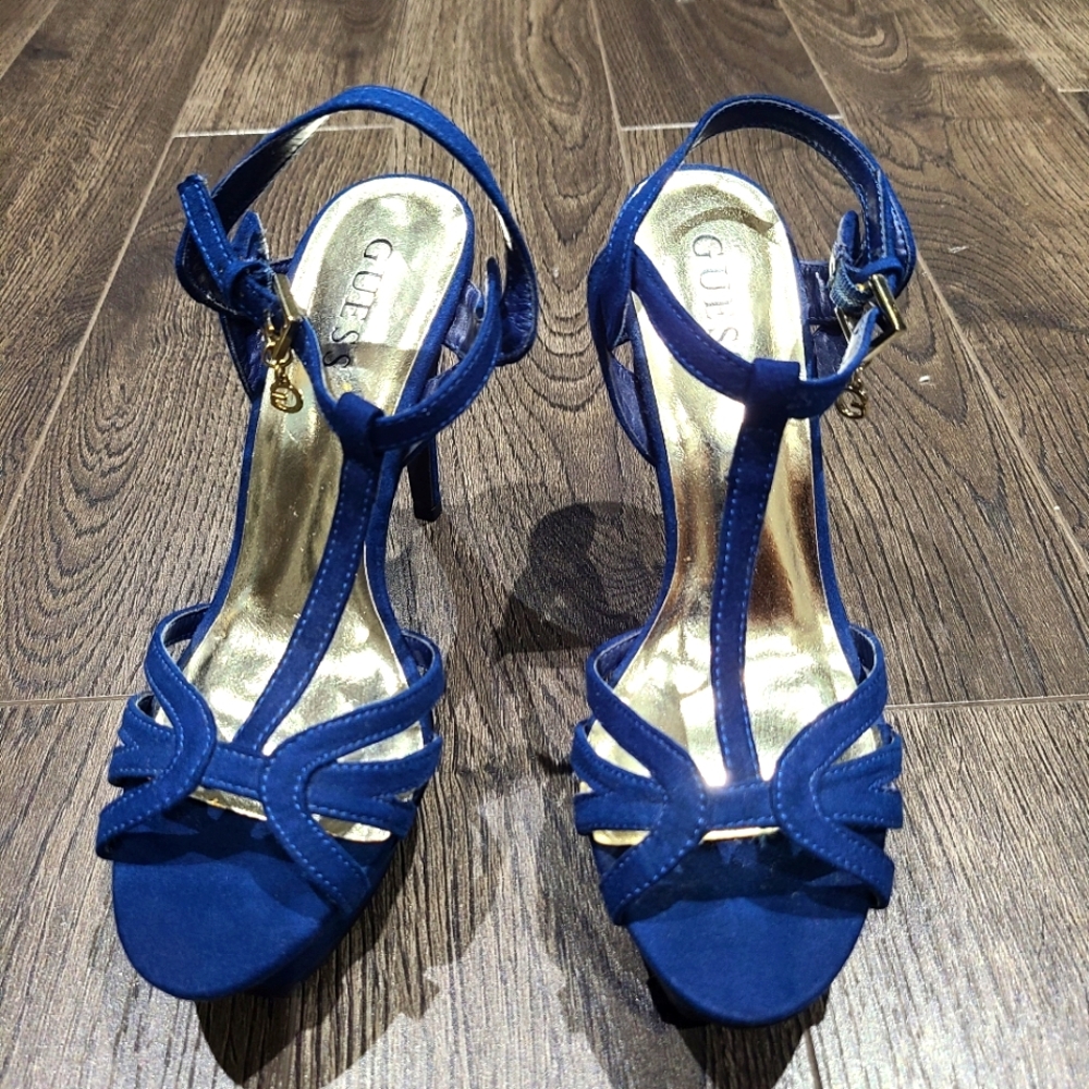 Guess blue sandals size 6.5